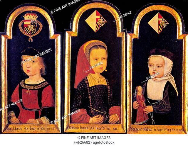 Archduke Charles, the later Holy Roman Emperor Charles V. , with his sisters Eleanor and Isabella at the age of 2 years. Master of St