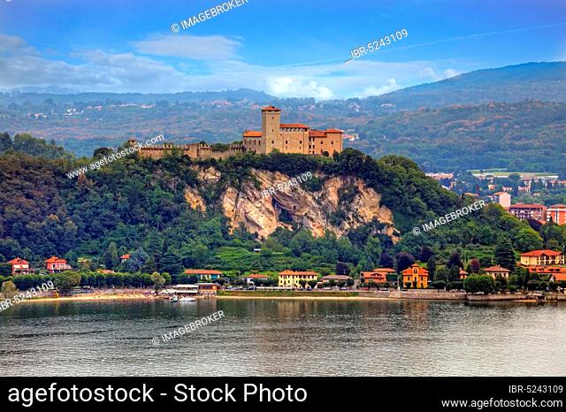 Rocca di Angera Castle, Lake Maggiore, Angera, Varese Province, Lombardy, Lake Maggiore, Italy, Europe