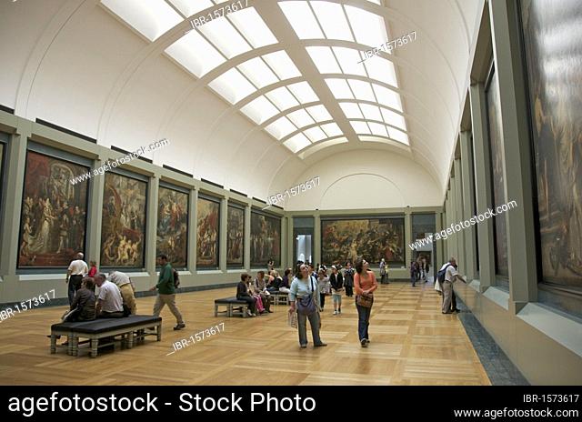 Painting gallery, Louvre Museum, Paris, France, Europe