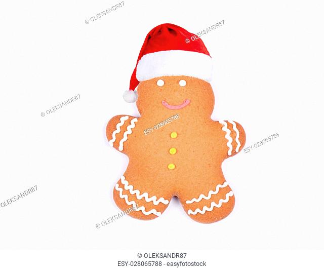 Gingerbread on a white background. homemade baking