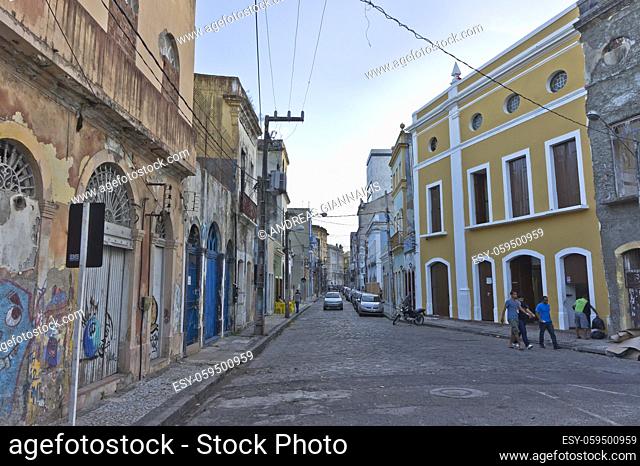 Recife, Old city street view, Brazil, South America