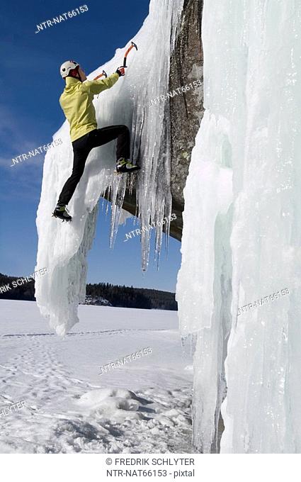 Ice climbing Sweden
