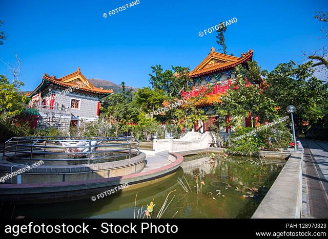 Hong Kong, China January 2020: Impressions of Hong Kong - January 2020 Hong Kong, Lantau Island Po Lin Monastery | usage worldwide. - Hong Kong/China