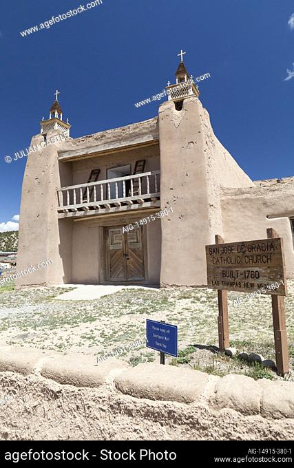 The San Jose de Gracia Catholic Church, Las Trampas, New Mexico, USA. (Built 1760)