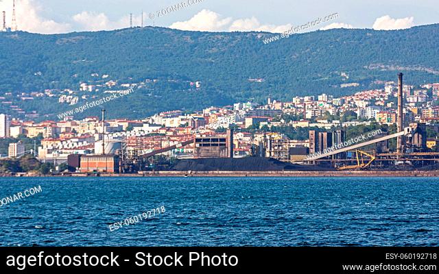 Heavy Industry at Adriatic Sea in Trieste Italy