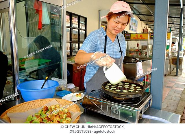 Streetfood snacks in Kuching, penang malaysia