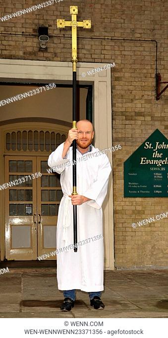 Gay rights activist Philip Christopher Baldwin takes the part of Crucifer in the Eucharist Service at the Parish Church of St John with St Andrew Featuring:...