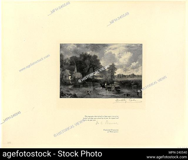 The Hay Wain, from Old English Masters - 1900, printed 1902 - Timothy Cole (American, born England, 1852-1931) after John Constable (English