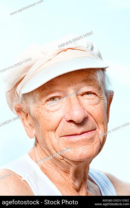 Senior man wearing a cap