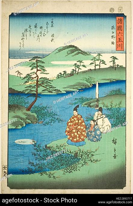 The Noji Jewel River in Omi Province (Omi Noji), from the series Six Jewel Rivers in the.., 1857. Creator: Ando Hiroshige