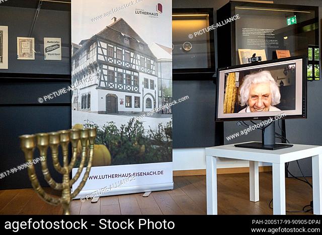 17 May 2020, Thuringia, Eisenach: The Holocaust survivor Éva Pusztai-Fahidi speaks in the livestream ""Hear the Witnesses"" in the Luther House Eisenach