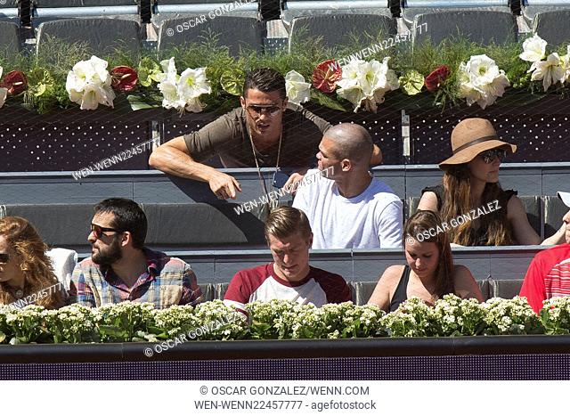 Mutua Madrid Open Tennis Tournament - Day 6 - Celebrity Sightings Featuring: Cristiano Ronaldo, Toni Kroos, Jessica Farber Where: Madrid