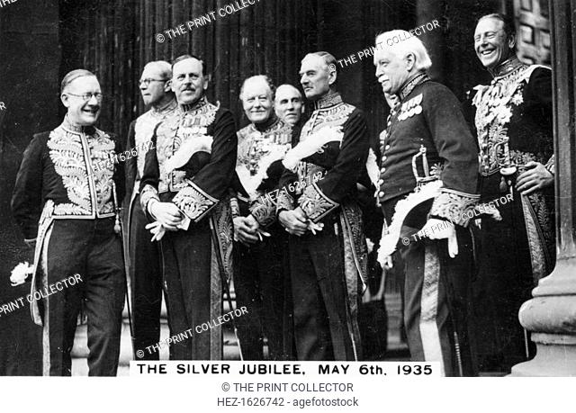 King George V's Silver Jubilee, London, 6th May, 1935. Prime Ministers, Cabinet Ministers, and Members of the House of Lords