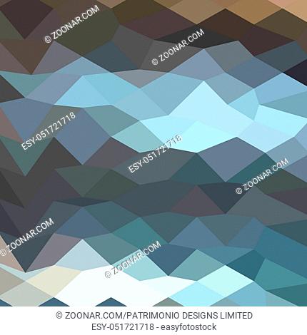 Low polygon style illustration of aquamarine surf abstract geometric background