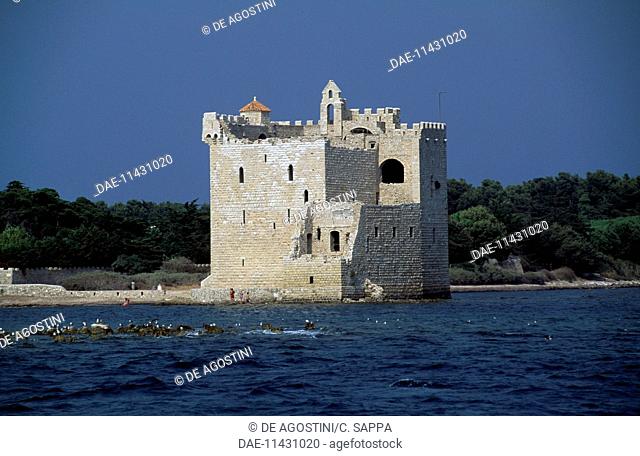The fortified monastery, 11th-15th century, Lerins abbey, Saint Honorat island, Provence-Alpes-Cote d'Azur, France