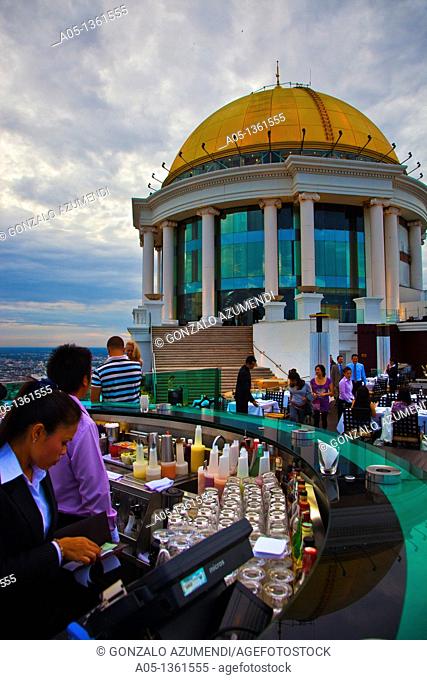 The Sirocco Bar and Restaurant, State Tower, Silom District, Bangkok, Thailand, Southeast Asia, Asia