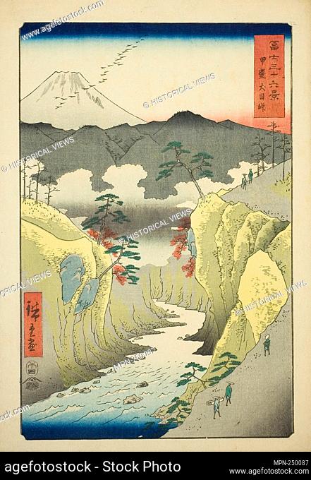 Inume Pass in Kai Province (Kai Inume toge), from the series ""Thirty-six Views of Mount Fuji (Fuji sanjurokkei)"" - 1858 - Utagawa Hiroshige ?? ?? Japanese