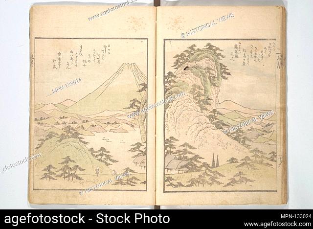 Collected Light Verses and Noted Landscapes (Sansui kikan kyoka shu). Artist: Yashima Gakutei (Japanese, 1786?-1868); Period: Edo period (1615-1868); Date: ca