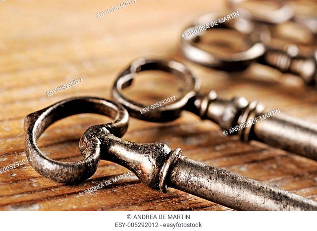 old keys, close-up