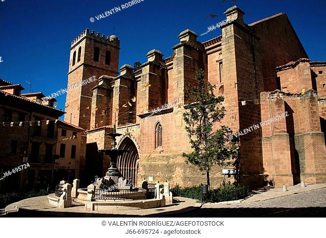 Ex-colegiata de Santa Maria la Mayor (former collegiate church) Rubielos de Mora. Teruel province, Aragon, Spain