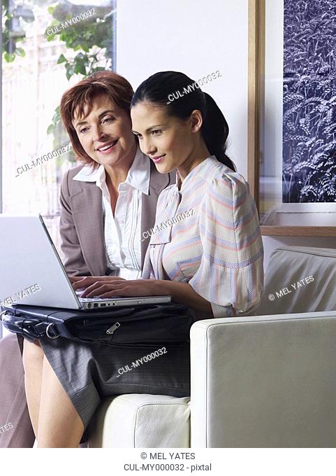 Women looking at laptop