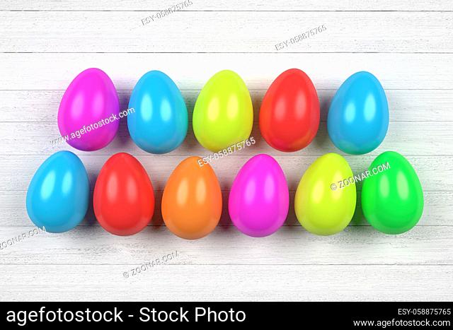 happy easter with colored egg - Illustration