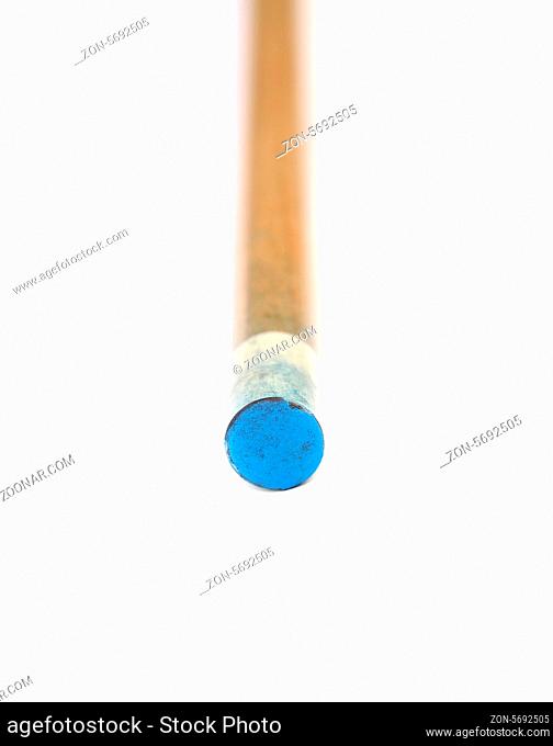 Pool cues. Blue end. Isolated on a white background