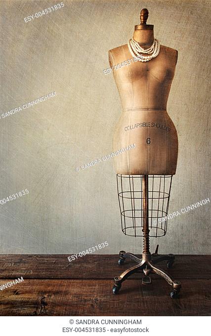 Antique dress form with vintage look