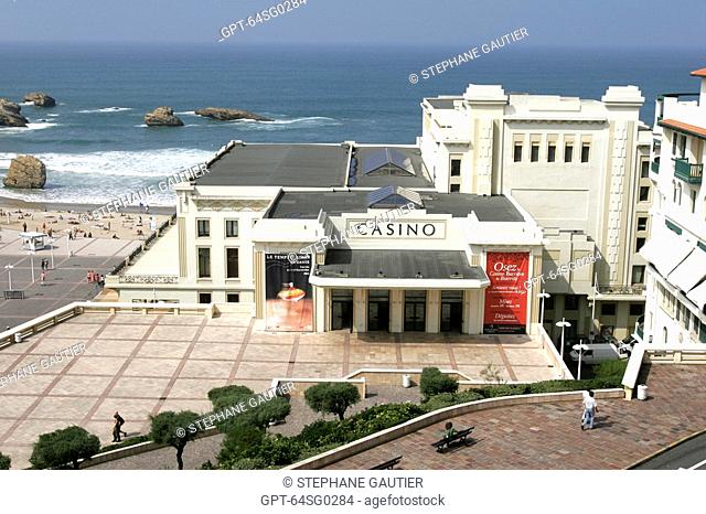 CASINO BARRIERE IN BIARRITZ, ART DECO ARCHITECTURE, BASQUE COUNTRY, BASQUE COAST, BIARRITZ, PYRENEES ATLANTIQUES, 64, FRANCE