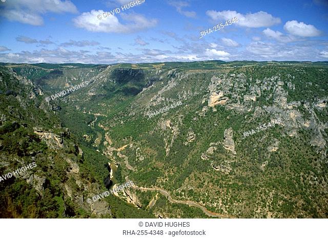 Gorges du Tarn from Roc des Hourtous, Lozere, Languedoc-Roussillon, France, Europe