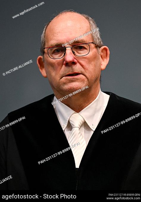 27 November 2023, Hesse, Frankfurt/Main: Christopher Erhard, presiding judge at the Higher Regional Court (OLG) in Frankfurt