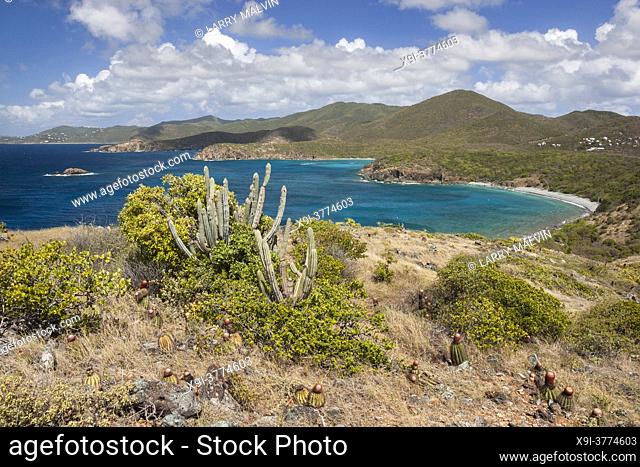 View of the St. John coastline below Ram's Head in the U. S. Virgin Islands