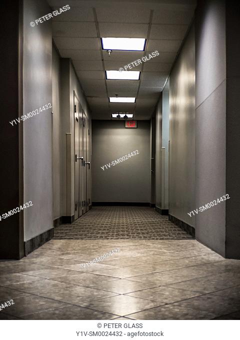 Empty hallway in an office building