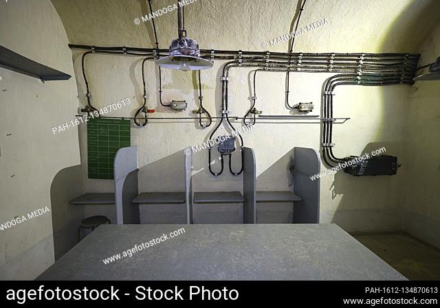 Sainte-Agnes, France - August 19, 2020: The Fortress in St. Agnes of the Maginot Line. Telephone Area, Linie, Weltkrieg, World War II, 2, , WW2, WWII, Guerre