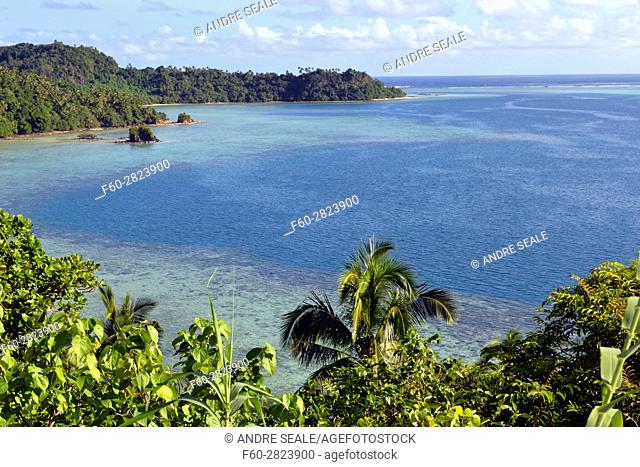 View of Nukuatea Islet, Wallis Island, Wallis and Futuna, Melanesia, South Pacific