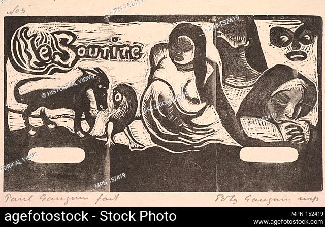 Le Sourire. Artist: Paul Gauguin (French, Paris 1848-1903 Atuona, Hiva Oa, Marquesas Islands); Date: 1899; Medium: Woodcut on china paper; Dimensions: block: 4...