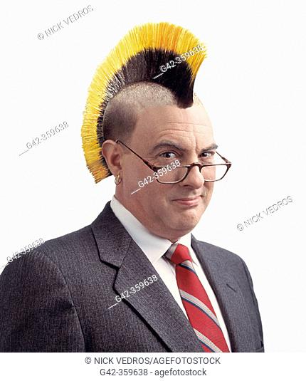 Businessman with Mohawk