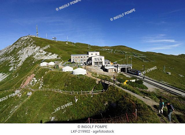 Top station, Rochers de Naye, Montreux, Canton of Vaud, Switzerland