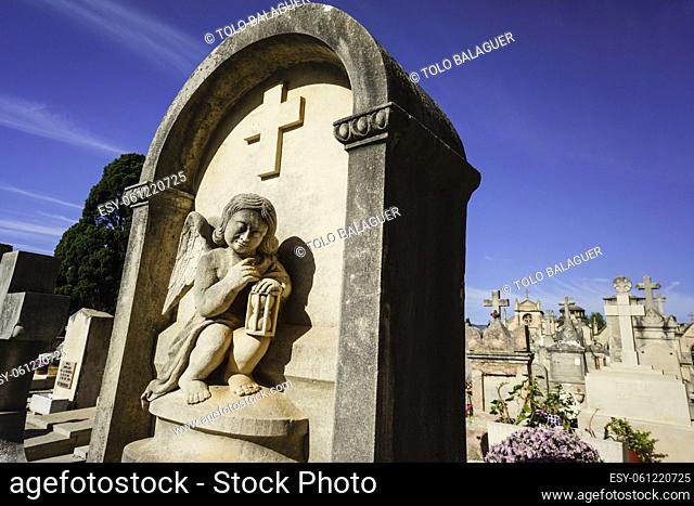 cementerio de Palma, Conmemoracion de los Fieles Difuntos, popularmente llamada Dia de Muertos o Dia de Difuntos, Mallorca, islas baleares, Spain