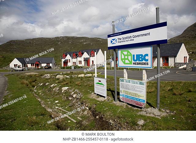New sustainable residential housing development Isle of Harris Scotland