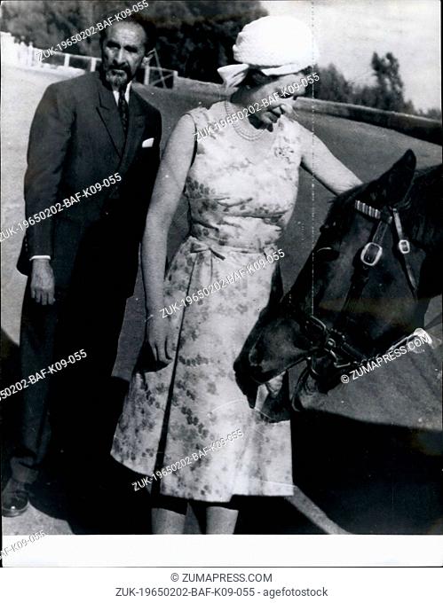 Feb. 02, 1965 - A Gift Horse For Emperor Haile Selassi From The Queen: H.M. The Queen presented a race-horse to Emperor Haile Selassi