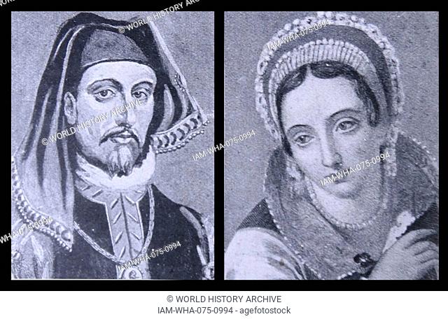 Henry IV (1367 – 1413) King of England from 1399 to 1413 and Joan of Navarre (c. 1370 – 11437) Queen consort of England