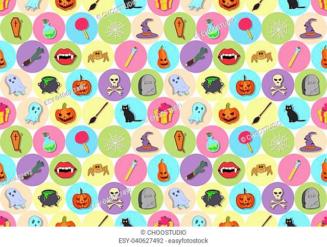 Ice cream cone seamless pattern background. Realistic. Bright and pastel colors. For print and web