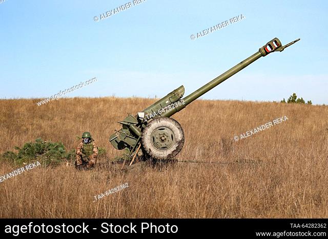 RUSSIA - OCTOBER 30, 2023: A serviceman of SOBR Akhmat, a Chechen-based special operations unit of the Russian National Guard