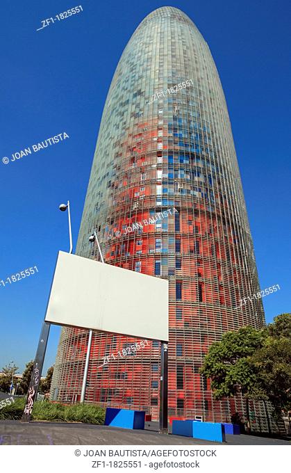 barcelona, catalonia, spain torre agbar