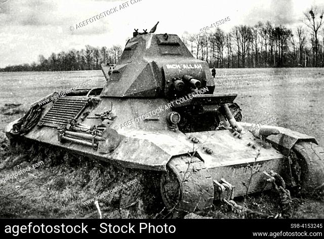 World War II - FRANCE. Tanks, FCM 36, FCM 36 30067 4 BCC Voncq.  The FCM 36, or Char léger Modèle 1936, was a French light tank produced in 1936-37