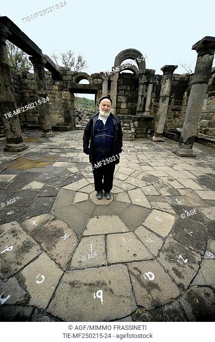 25/02/2015 Golan Heights, Umm el Qannatir. The reconstruction with computer technology of an ancient synagogue, searching the precise order of many thousands of...