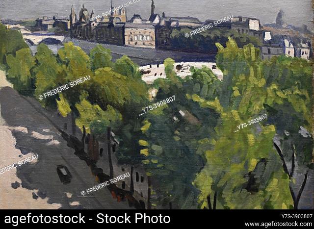 Quai du Louvre, Looking toward Pont Neuf, Paris, 1906, Albert Marquet, Ermitage museum, St Petersbourg, Russia, on display at the exhibition Icons of Modern Art
