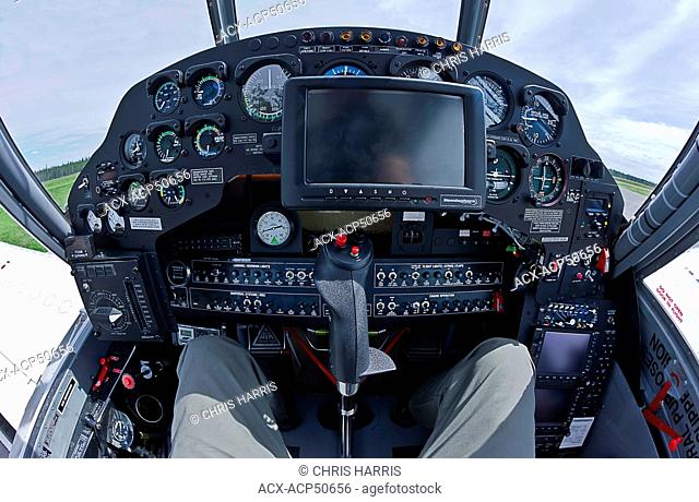 dashboard or panel control of an AT802 airplane in British Columbia, Canada