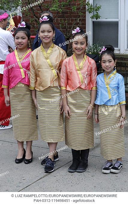 Woodside Avenue, New York, USA, April 20, 2019 - Hundreds of members of the Thai community of New York celebrated Songkran